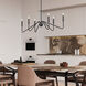 Kennedy 6 Light 36.75 inch Natural Black Linear Pendant Ceiling Light in No Shade